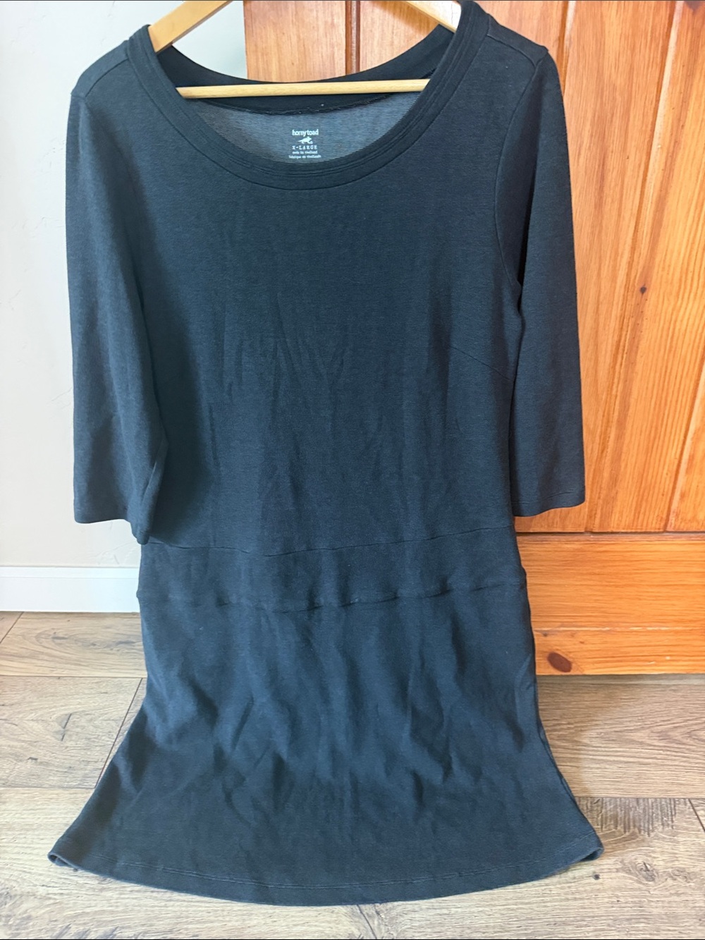 Horny Toad toad and co Black Mini Dress with Scoop Neck lyocell cotton XL